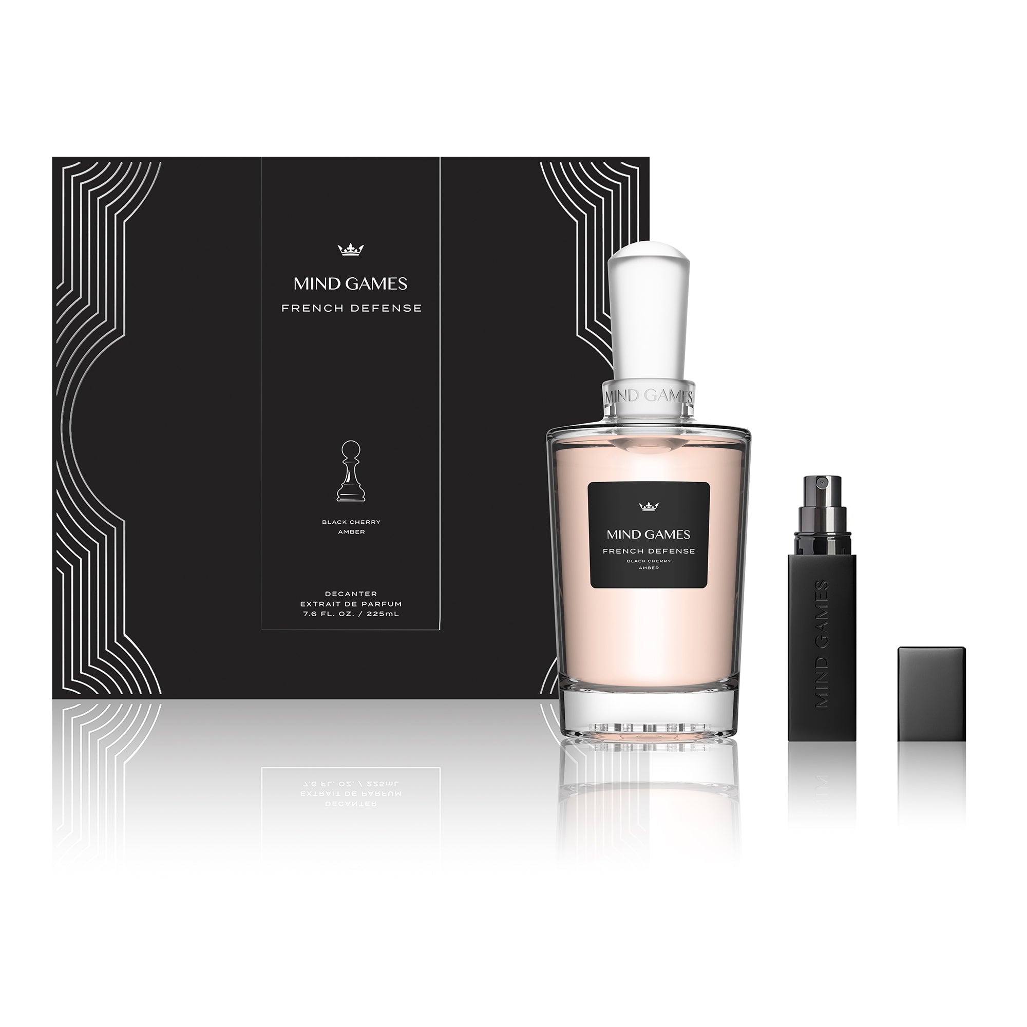 French Defense Crystal Decanter Set